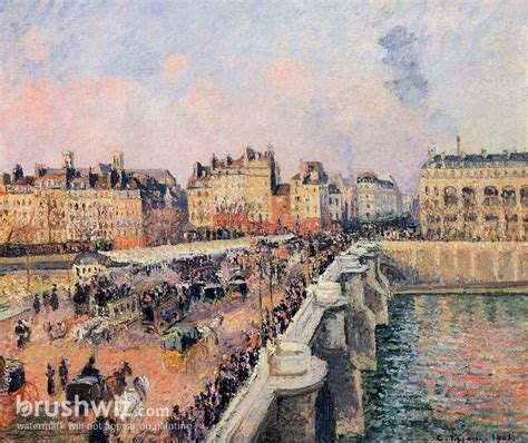 The Pont Neuf Afternoon By Camille Pissarro Oil Painting Reproduction