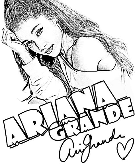 Ariana Grande Coloring Pages