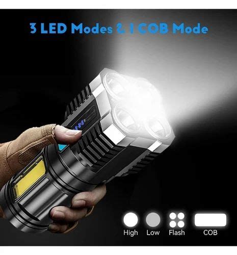 W Cool White Portable Rechargeable Led Flashlight At Rs Piece In