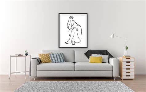 Nude Women Art Nude Woman Sketch Female Body Art Modern Etsy India