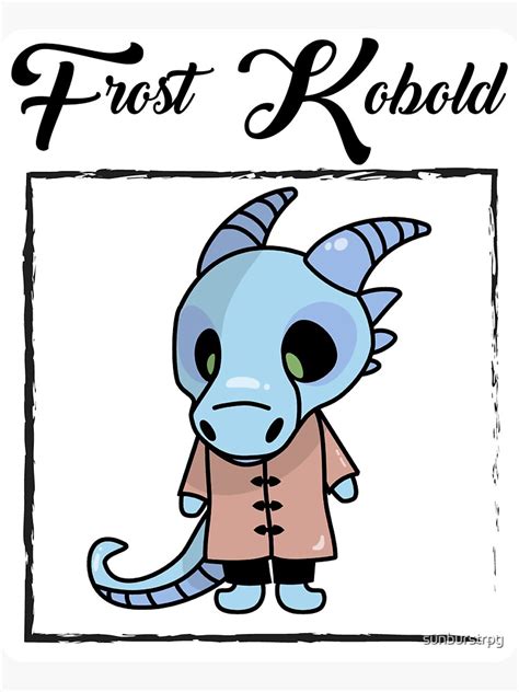 Dandd Cute Kawaii Frost Kobold Dungeons And Dragons Kobold Sticker By