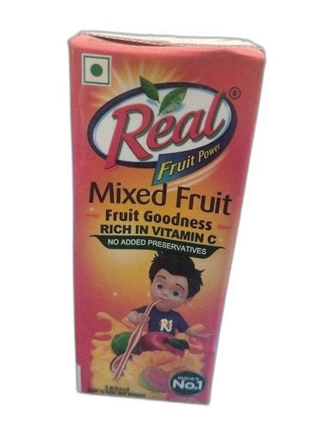 Yellow Sugar 180ml Real Mix Fruit Juice Packaging Type Tetra At Rs 20 In Gurugram