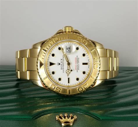 Yacht Master Mm V Ntage Full Sari Altin Mav Ve Beyaz Kadran K Nc