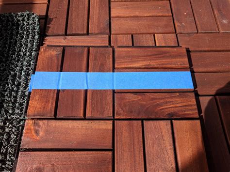 Sawing Ikea Runnen Decking Tiles R Diy