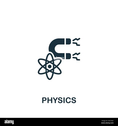 Physics icon. Monochrome simple sign from engineering collection. Physics icon for logo ...