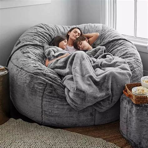 Giant Bean Bag Bed Memory Foam Big Cozy Living Room Bean Bag And Beanbag