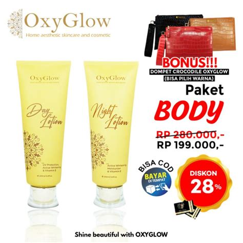 Jual Oxyglow Paket Body Whitening Day Dan Night Lotion Oxyglow