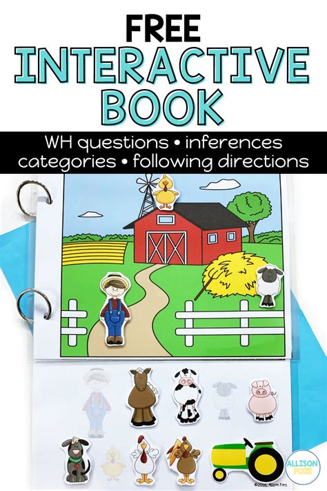 Free Farm Interactive Book Interactive Book Speech Therapy