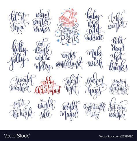 Set Of Hand Lettering Inscription Text To Vector Image