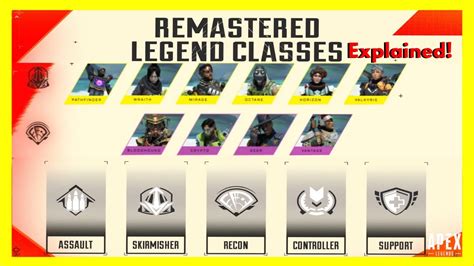 Remastered Legend Classes Explained In Apex Legends Season 16 Youtube