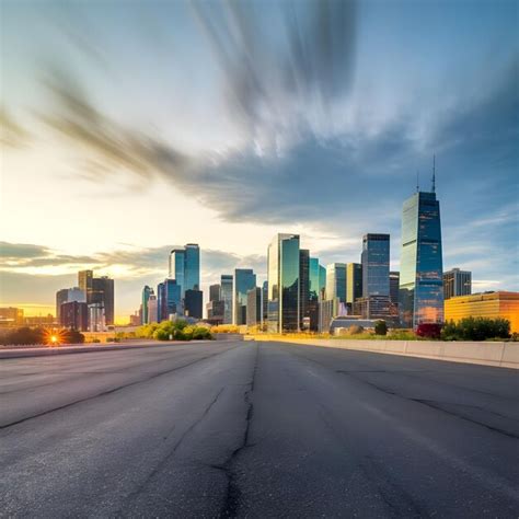 panoramic view   skyline   modern urban cityscape skyline