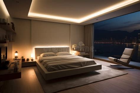 Ambient Bedroom Glow Modern Residential Lights Cast A Sophisticated And