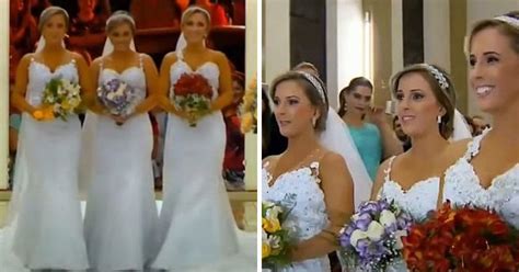 Identical Triplet Sisters Get Married To Their Husbands In Breathtaking