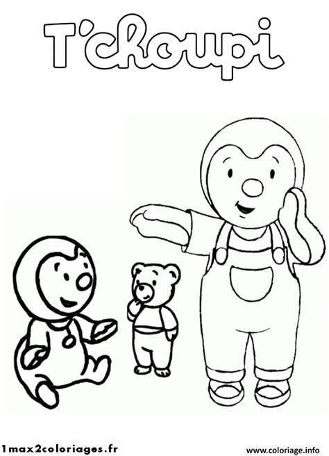 Coloriage Tchoupi Et Doudou Jecolorie