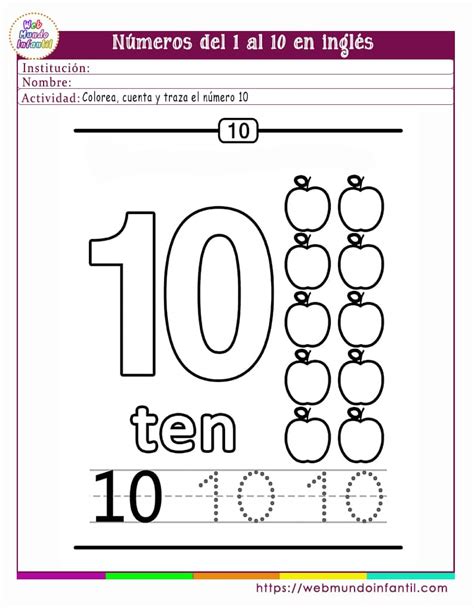 Fichas Para Practicar Los Numeros En Ingles Numeros En Nbkomputer