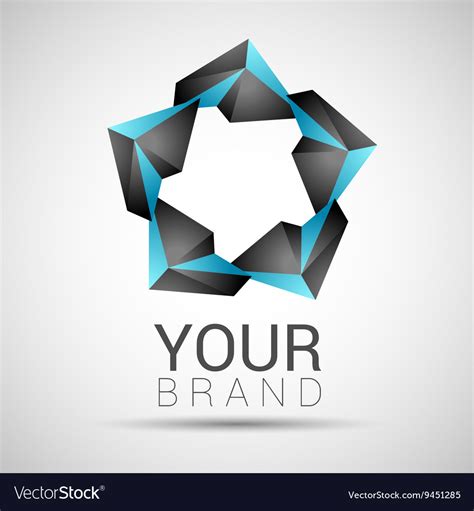 Black And Turquoise Logo Concept Design Royalty Free Vector