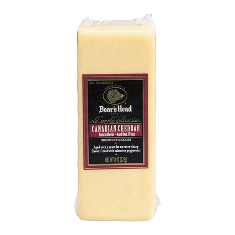 Boar S Head Cheese Natural Canadian Cheddar 8 Oz From Foodland Instacart