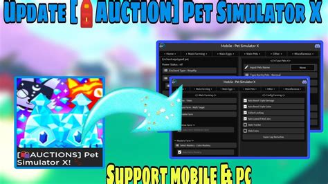 New Update AUCTION Pet Simulator X Auto Farm MobilePC Hydrogen