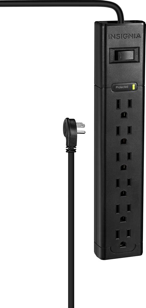 Customer Reviews Insignia 6 Outlet 1 080 Joules Surge Protector Black