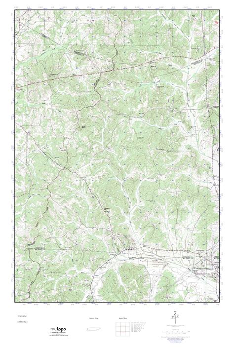 MyTopo Enville Tennessee USGS Quad Topo Map