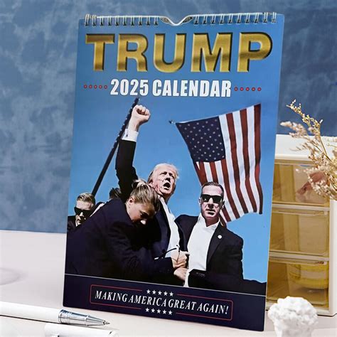 ~ Donald Trump 2025 Desk Calendar Trump 2025 Calendar Trump Shot Planning Calend Ebay