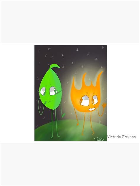 "Firey and Leafy - Bfb" Poster for Sale by ToriNeko | Redbubble