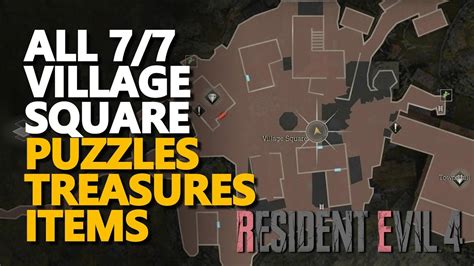 All Village Square Puzzles Treasures Items RE4 Remake YouTube