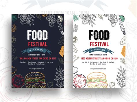 Dribbble Food Festival Flyer Template 03 244055 By DigitalHeaps