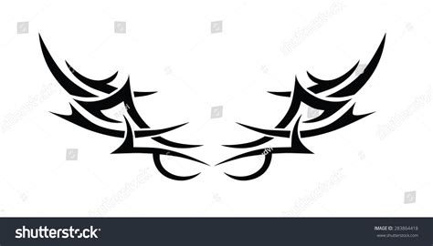 Tribal Pattern Tattoo Design Art Back Stock Vector (Royalty Free) 283864418