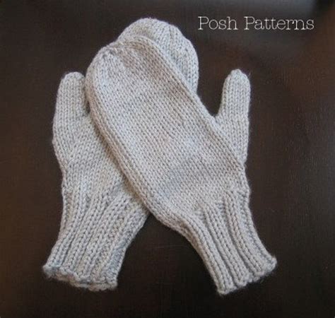 Easy Knitting Patterns Easy Two Needle Mittens Pattern Mittens Knitting Pattern Knit Mittens