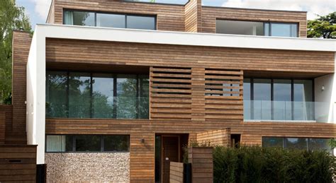 exterior interior wall wood cladding red floor india