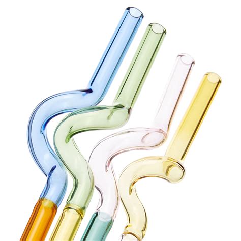 Hay Sip Spiral Straws Set Of 4 Multi End