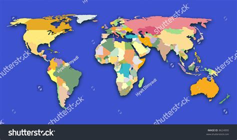 World Map Color Coded Continent - United States Map