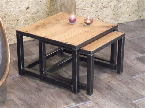 Table Basse Gigogne Industrielle Emberizaone Fr