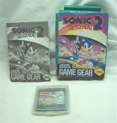 Vintage Sonic The Hedgehog 2 Sega Game Gear Handheld Video Game System Game Complete Etsy