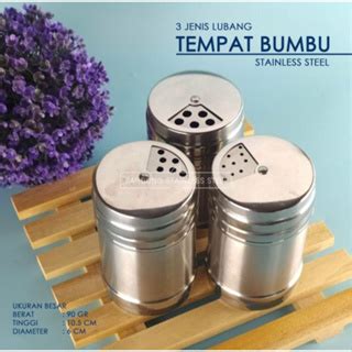 Jual Pepper Shaker Tempat Bumbu Lada Garam Stainless Multifungsi Sbr