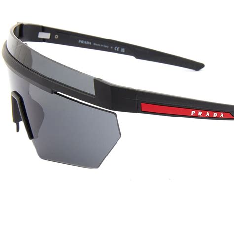 Prada Eyewear Men S Linea Rossa Ps Ys Sunglasses In Matte Black Dark