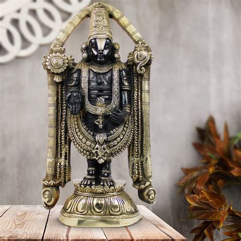 Artvarko Big Brass Lord Tirupati Blessing Balaji Statue God