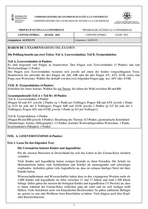 Examen Ale Juliol Comissi Gestora De Les Proves Dacc S A La