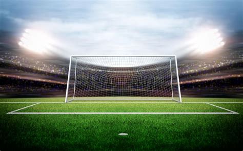 Goal post stock photo. Image of illuminated, goal, illumination ...