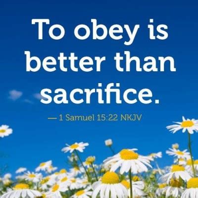 Obedience Is Better Than Sacrifice – Ministry House