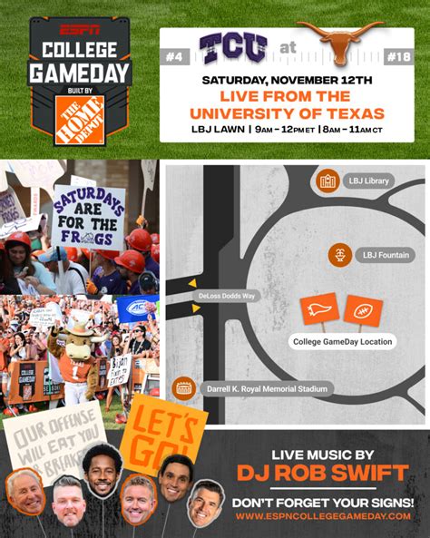 Espns College Gameday Built By The Home Depot Travels Returns To