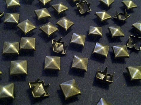 Craftbuddyus X Mm Brass Square Pyramid Craft Studs Etsy Studs