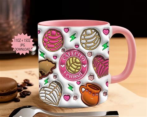 3d Cafecito Y Chisme Inflated Mug Wrap Y Chisme Puffy Mug Wrap