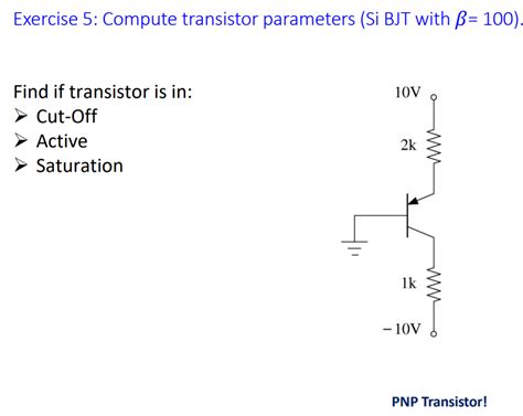 Solved Exercise 5 Compute Transistor Parameters Si Bjt