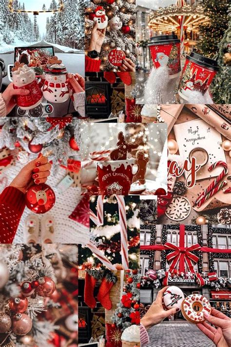 Christmas Aesthetic Collage Wallpapers Wallpapersafari