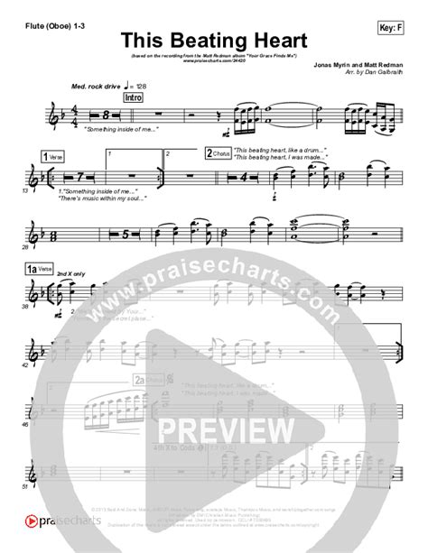 This Beating Heart Flute Oboe Sheet Music Pdf Matt Redman Praisecharts