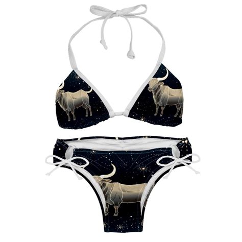 Taurus Constellation Detachable Sponge Adjustable Strap Bikini Set Two