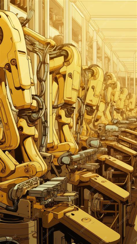 Premium Photo Robotic Arm Assembly Line Wallpaper For The Phone