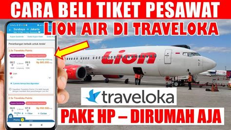 CARA BELI TIKET PESAWAT LION AIR DI TRAVELOKA PAKE HP BOOKING TIKET